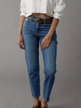 American Eagle Outfitters Mid Blue High-Rise Jeans